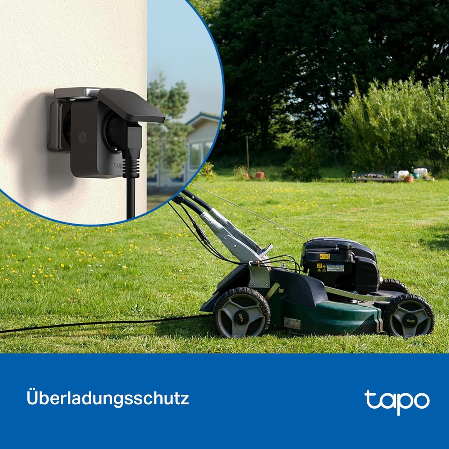 Tapo P410M WLAN Outdoor Steckdose, Smart Home Plug Mit Stromzähler, IP54, Funktioniert Mit Alexa, Google Assistant, Siri, Smartthings & Matter, Fernsteuerung, Zeitplan, 2,4 Ghz WLAN, 3680W/16A