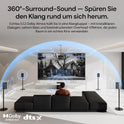 Thunderbeat 4.1.2 – Kabelloses Dolby-Atmos Surround-System Mit Subwoofer, 720 W Leistung, 4 Wireless-Rear-Lautsprecher, 360°-Dome-Sound, <30 Ms Latenz – Heimkino-Sound Für Projektoren