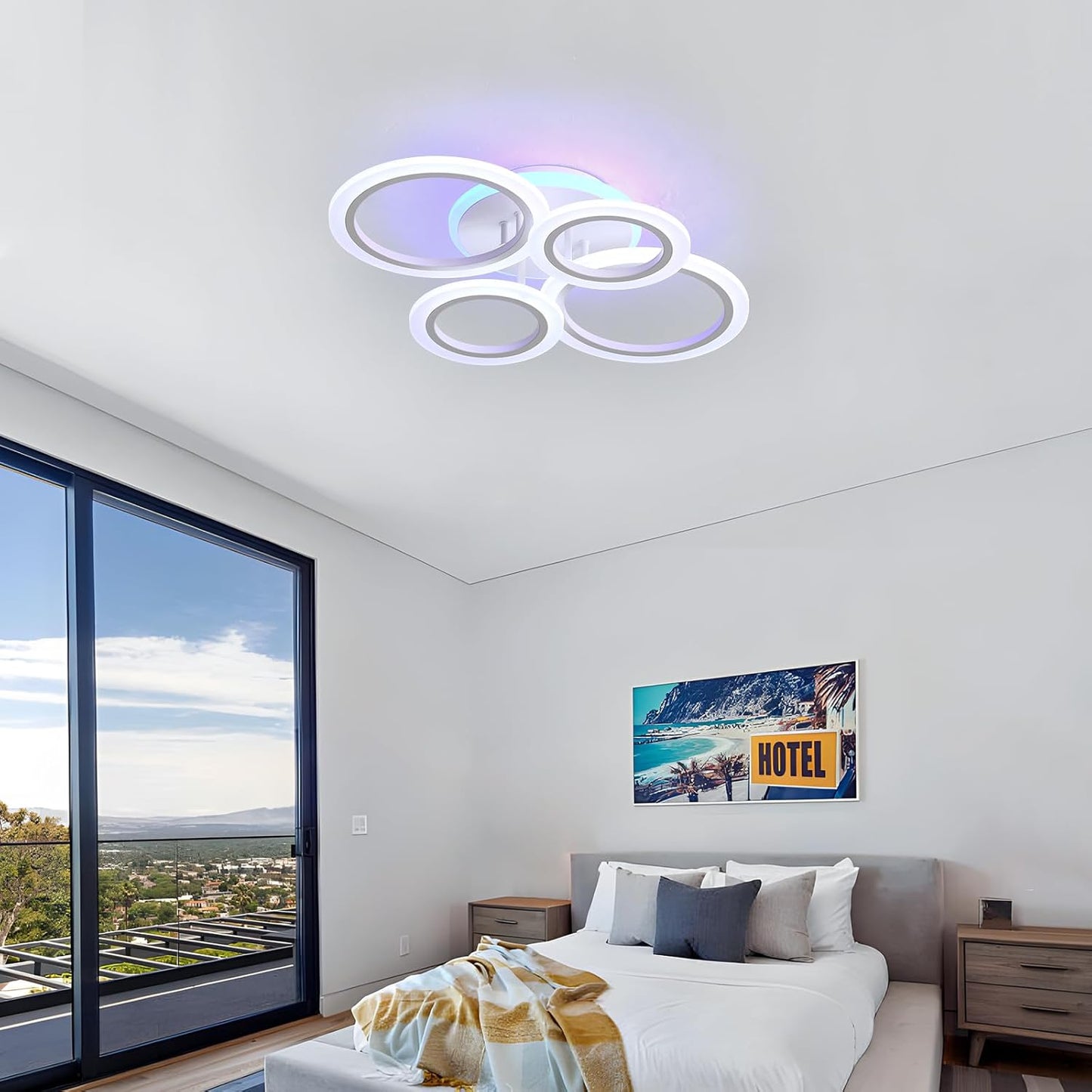 Led Deckenleuchte,50W Deckenlampe Mit Fernbedienung Rund,Weiße Schlafzimmerlampe Dimmbar,Modern Wohnzimmerlampe,Led Lampen Deckenlampen Für Schlafzimmer Küche Flur Kinderzimmer,3000K-6000K