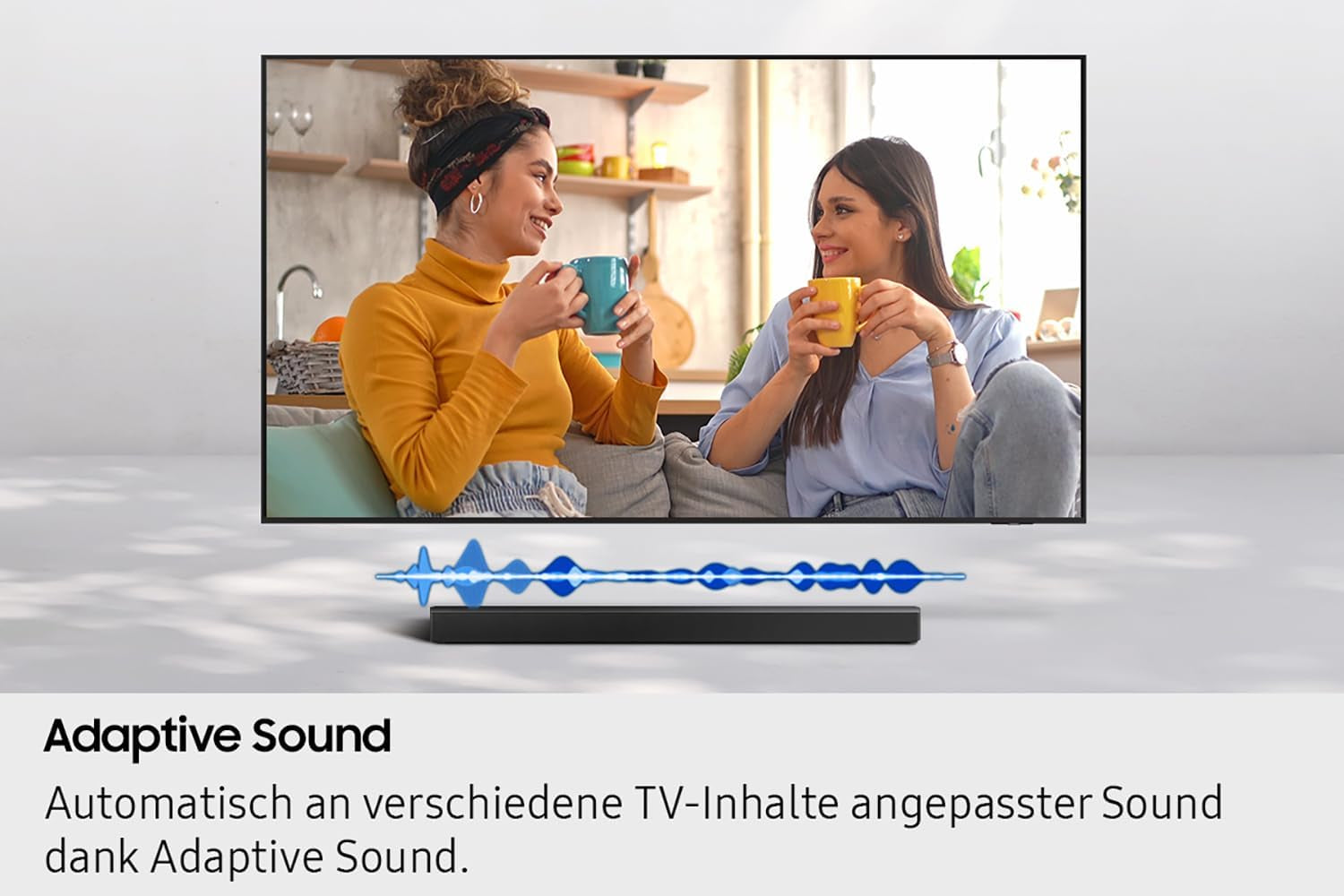 SAMSUNG HW-B460GF B-Series 2.1-Kanal-Soundbar Für Fernseher, Tv-Lautsprecher Mit Kabellosem 6,5"-Subwoofer, Game Mode, Adaptive Sound, Bass-Boost-Modus, Virtueller Surround Sound