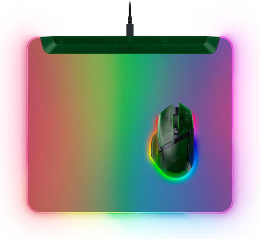 Razer Firefly V2 Pro Phantom Green Edition - Voll Beleuchtete Gaming-Mausmatte Mit Chroma RGB (USB 2.0-Hub, Mikrotexturierte Oberfläche, Rutschfeste Unterlage) Phantom Green