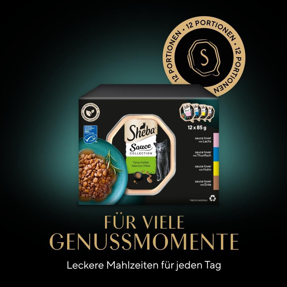 Sheba Schale Multipack Sauce Collection Feine Vielfalt MSC 4X12X85G