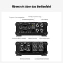 Fosi Audio CA30 4-Kanal-Autoverstärker Klasse D, Unabhängige Frequenzweiche, Cinch-/Hochpegeleingang, 88% Wirkungsgrad, 100W X 4 Bei 4 Ω/320 W Gebrückt, Rauscharmer Für Fahrzeug-Stereo-Audiosysteme