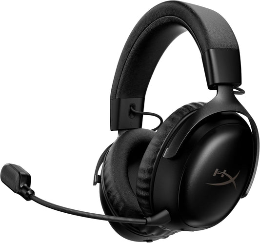 Hyperx Cloud III S – Kabelloses Gaming-Headset, Multiplattform, 2,4 Ghz, Bluetooth, Akkulaufzeit Bis Zu 120 Stunden, 2,4 Ghz, 53-Mm-Neigungstreiber, 10-Mm-Abnehmbares Mikrofon – Schwarz