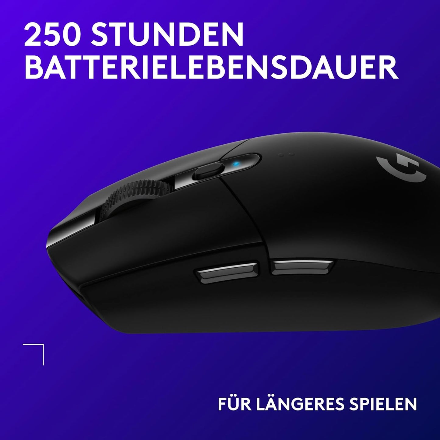 Logitech G305 LIGHTSPEED Kabellose Gaming-Maus Mit HERO 12K DPI Sensor, Wireless Verbindung, 6 Programmierbare Tasten, 250 Stunden Akkulaufzeit, Leichtgewicht, Pc/Mac - Schwarz