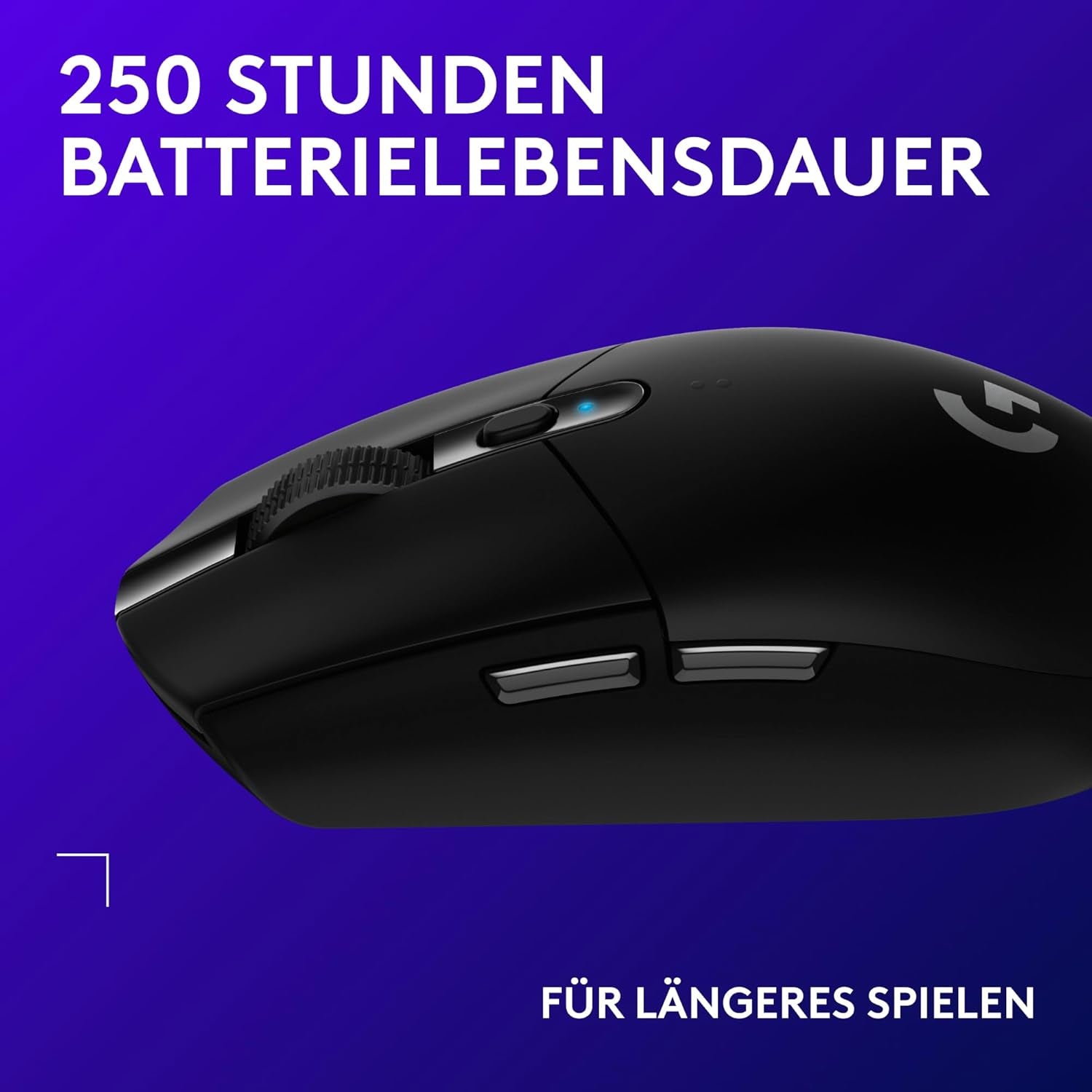 Logitech G305 LIGHTSPEED Kabellose Gaming-Maus Mit HERO 12K DPI Sensor, Wireless Verbindung, 6 Programmierbare Tasten, 250 Stunden Akkulaufzeit, Leichtgewicht, Pc/Mac - Schwarz