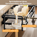 Spülbecken Organizer Küchen Organizer Mit Spültuchhalter- Hängend, Schwarz Kohlenstoffstahl Für Spüle, Abwasch, Spülmittel & Küchenutensilien - Spülablage & Küchenablage Ohne Bohren, Sink Organizer