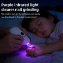 Elektrischer Nagelschleifer +Adlerknipser Set - 3-In-1 Mit Integriertem Purpurlicht, 3 Geschw, Leise - Inkl. Staubauffang, Alloy-Scheiben, Für Maniküre/Pediküre、Dicke、Spröde Nägel & Die Ganze Familie