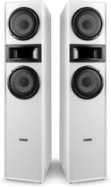 Fenton SHF700W - Hifi Lautsprecher Stereo Set Für Ihre Heimkino Hifi Anlage, 400 Watt Standlautsprecher Paar, Passive Lautsprecher Boxen Für TV, Stereo- Und Surround-Sound-Systeme - Weiß