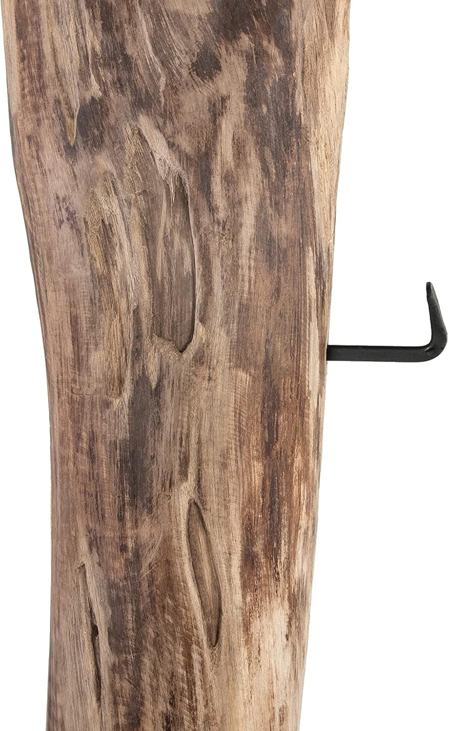 SAM Garderobe Zalacca Aus Teakholz, Naturbelassen, Garderobenständer Aus Massivem Wurzelholz, Kleiderständer Mit Metallstangengestell, 37 X 32 X 185 Cm