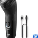 Philips Shaver Series 3000X – Elektrischer Rasierer Für Herren in Schwarz, Nass- Und Trockenrasur, Mit Skinprotect-Technologie, Ausklappbarem Bartschneider (Modell X3001/00)