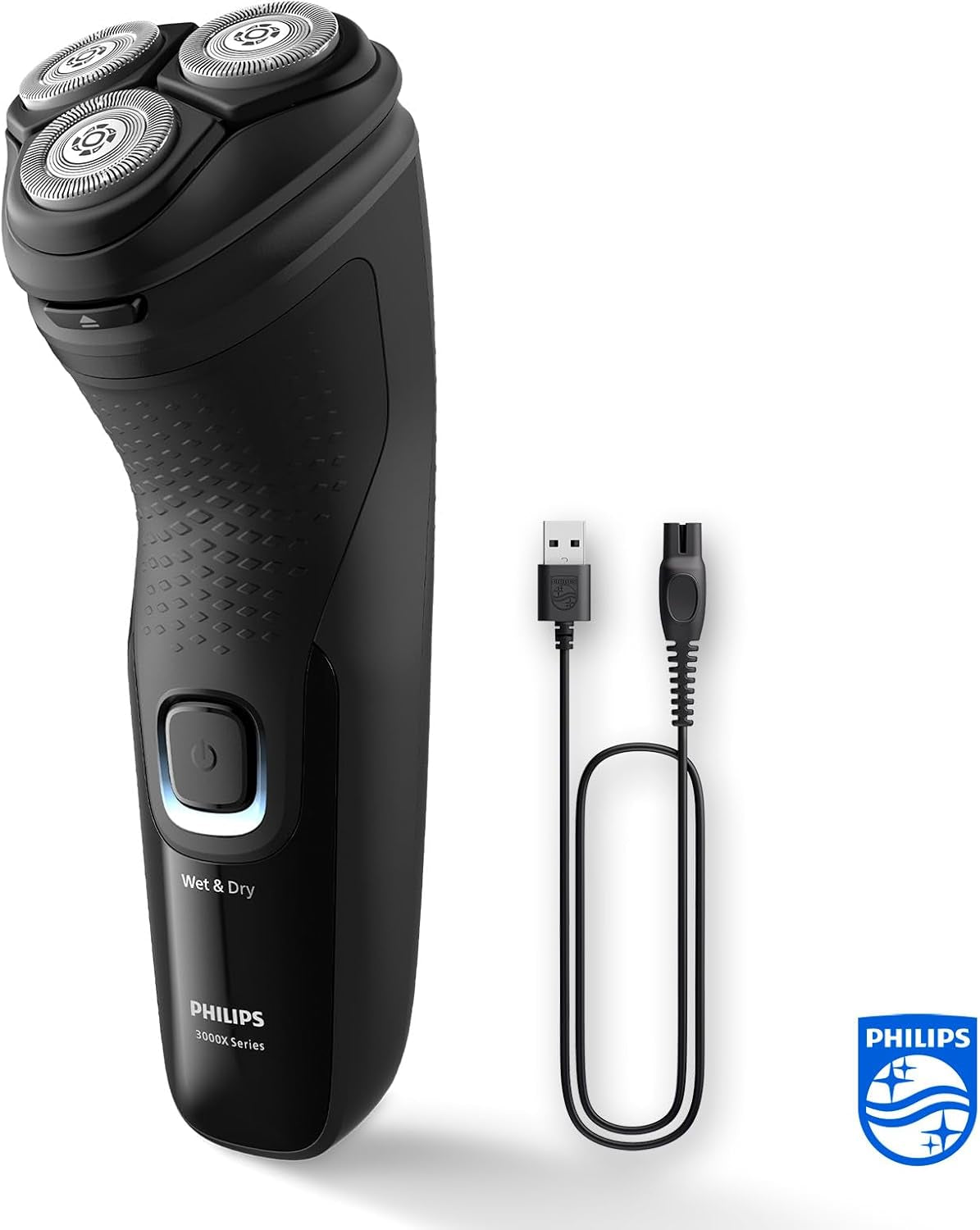 Philips Shaver Series 3000X – Elektrischer Rasierer Für Herren in Schwarz, Nass- Und Trockenrasur, Mit Skinprotect-Technologie, Ausklappbarem Bartschneider (Modell X3001/00)