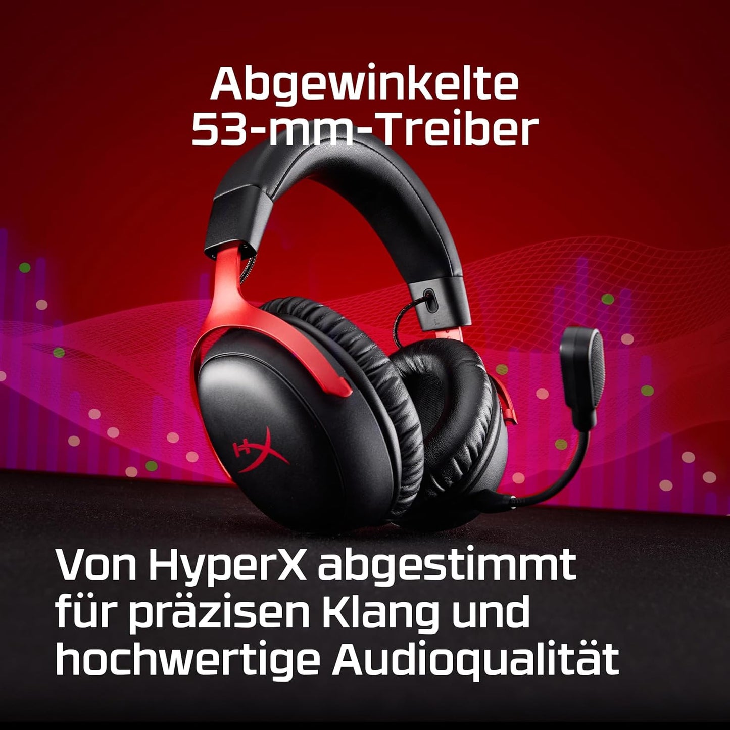 Hyperx Cloud III S – Kabelloses Gaming-Headset, Multiplattform, 2,4 Ghz, Bluetooth, Akkulaufzeit Bis Zu 120 Stunden, 2,4 Ghz, 53-Mm-Neigungstreiber, 10-Mm-Abnehmbares Mikrofon – Schwarz