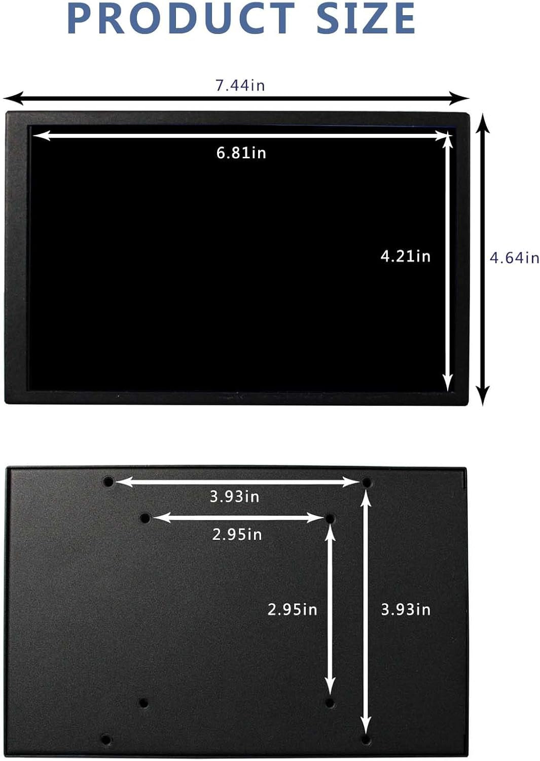 VSDISPLAY 8 Zoll 1280 X 800 IPS LCD Monitor, Universal 120 Mm Lüfterhalterung, PC Gehäuse Display, Für DIY CPU GPU Temperatur Computerbildschirm
