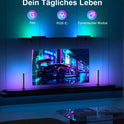 RGB Lightbar Funktioniert Mit Alexa, Gaming Lampe, Fernseher Beleuchtung per App Und Fernbedienung, Musik Sync, Timer, Ambiente Lampe Für Schreibtisch Monitor Zimmer Feiertage