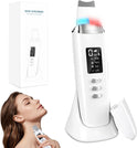 Skin Scrubber Ultraschall, Porenreiniger Gesicht Mit 4 Modi Und Einstellbarer Intensitä, Rotes Blaues Licht, Led-Anzeige Und 5-Minuten-Autoabschaltung Mitesserentferner Gesichtsreinigung Gerät