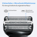 Braun Series 3+ Rasierer Herren Elektrisch, Elektrorasierer, 3 Flexible Klingen, Rasierapparat, Effizienter Microcomb Mitteltrimmer, Präzisionstrimmer, Nass- & Trockenrasierer Für Männer, 3040Si, Blau