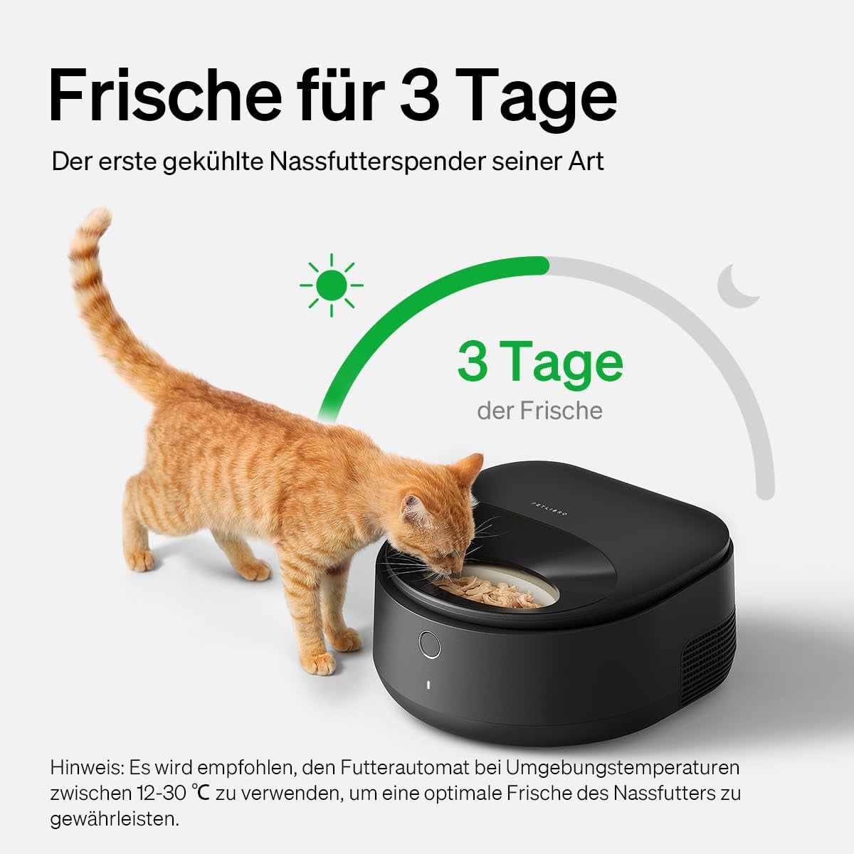 PETLIBRO Futterautomat Katze Nassfutter, 2,4 Ghz Wi-Fi Smart App-Steuerung, Neufassung Nassfutterautomat Für Katzen Mit Halbleiter Kühlung, 3 Tage Wahre Frische, Wet Food Futterspender Für Katzen