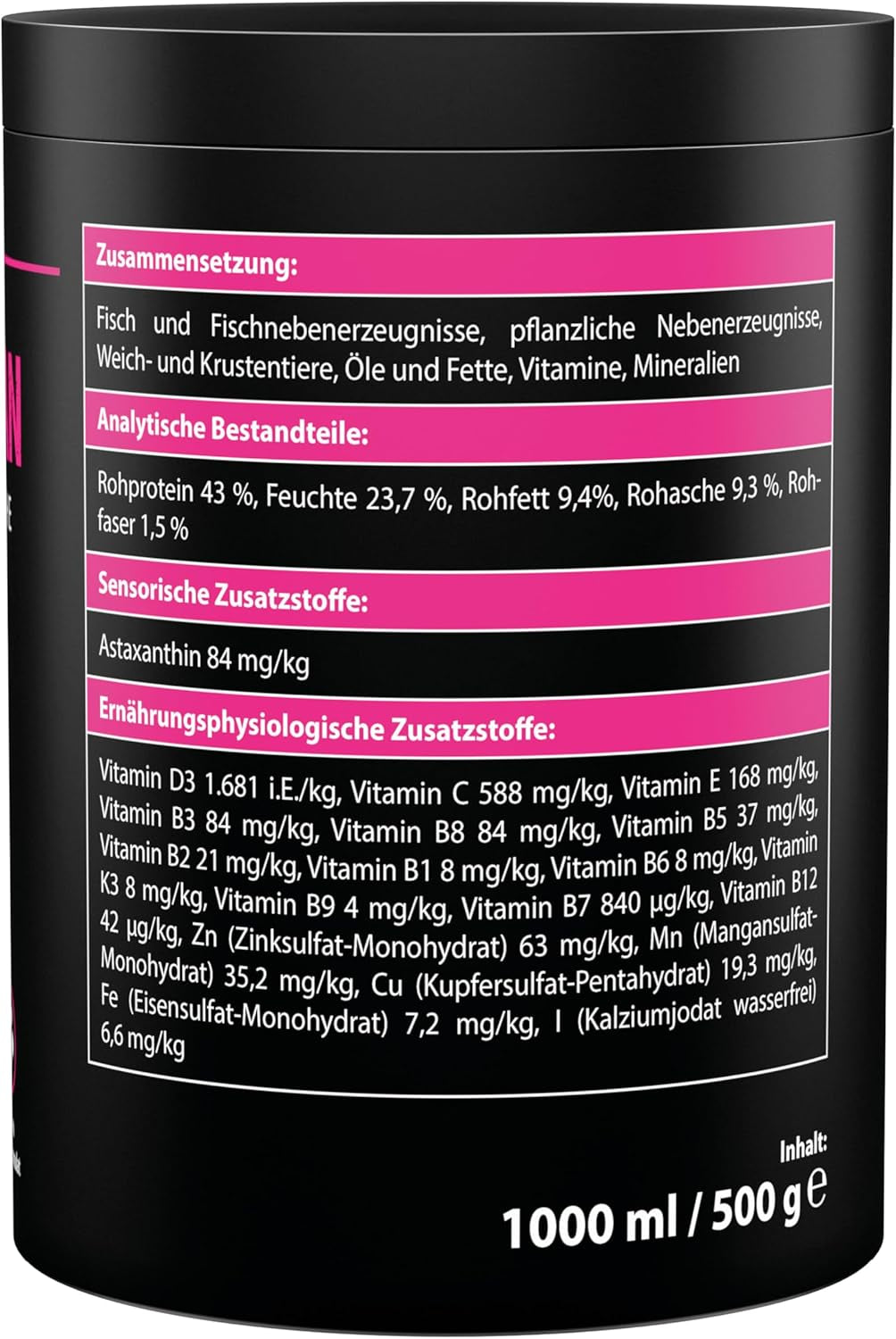 Marine Gran - 1000 Ml / 460 G - Hochwertiges Soft Granulatfutter, Fördert Farbenpracht Und Wachstum Von Meerwasser-Fischen, Kaltgepresst.