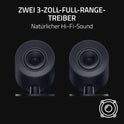 Razer Nommo V2 X - Full-Range-2.0-Gaming-Lautsprecher Für PC (Zwei 3-Zoll-Full-Range-Treiber, THX Spatial Audio, Max. Schalldruck 96 Db, Plattformübergreifende Kompatibilität) Schwarz