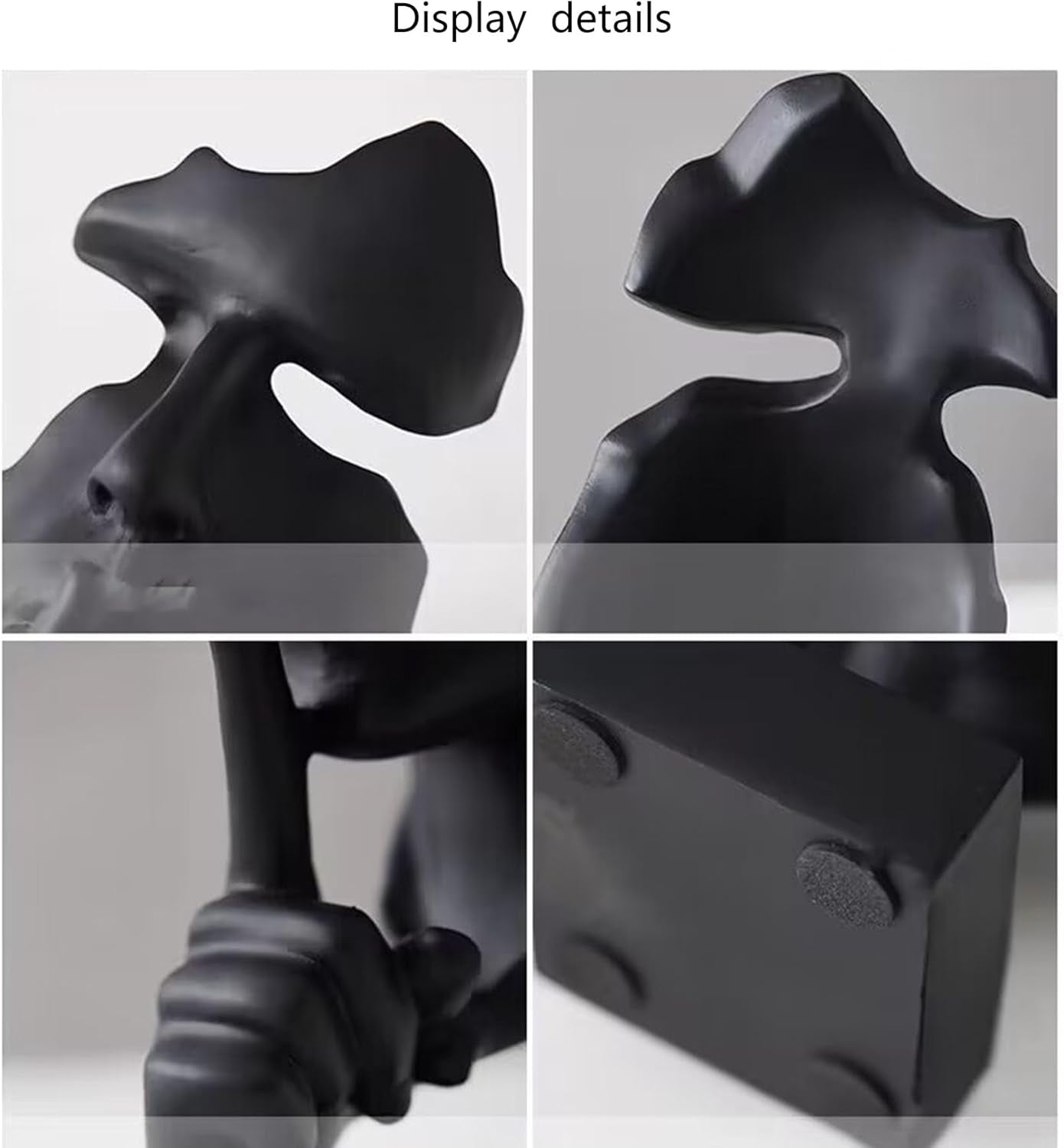 Skulptur Deko，Moderne Minimalistische Abstrakte Skulptur Handwerk Dekoration Wohnzimmer Weinschrank Schlafzimmer Zimmer Dekorationen Büro Dekoration (Schwarz)