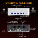 GEEKOM AI Mini PC A7 Max [2026 Edition] Mit AMD Ryzen 9 7940HS | Aufrüstbarem DDR5 Ram(Kein Festgelegter LPDDR, Bis Zu 128 GB) + 1TB Ssd(Bis Zu 4TB), Mini PC Windows 11 Pro | 4 Modus | Sd-Slot