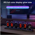 RGB Digital Tube Clock LED Glow IPS Color Screen DIY Analog Digital Tube Night Light Game Desktop Home Decoration