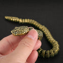 Antique Cobra Copper Ornaments Antique Old 3D Live Snake Showroom Decoration Rattlesnake Crafts