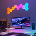 Govee LED Sechseck Hexagon Panel Gaming,10 RGBIC Smart Wandleuchte Funktioniert Mit Alexa, Google Assistant, Kreative Dekorative Wi-Fi, Musik Sync Für Gaming Beleuchtung & Zimmer Deko