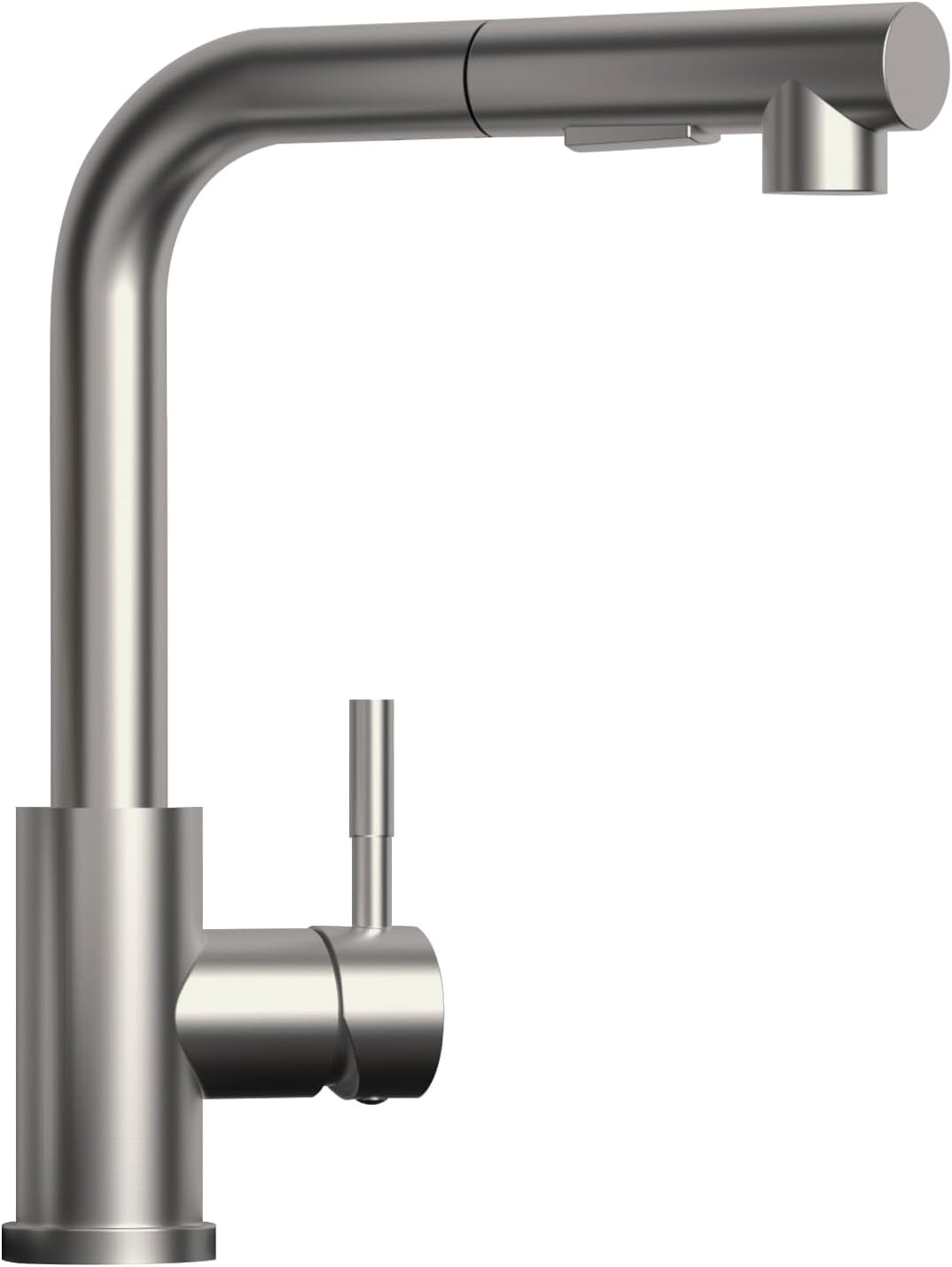 Hochdruck Wasserhahn Küche Ausziehbar, SEMANEY 2 Modi Küchenarmatur Mit Brause Ausziehbar, 360° Schwenkbar Spültischarmatur Mischbatterie Küche, L Form Einhebelmischer Armatur Küche, Gebürstet