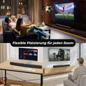 Soundbar Für TV Geräte, 2-In-1 Trennbare Tower-Lautsprecher Mit Bluetooth 5.3/Hdmi-Arc/Optisch/Aux – Wandmontagefähige Home Cinema Sound Bar Mit Surround-Sound Für Pc/Gaming/Projektoren (Black) 1Pcs