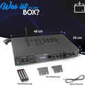 Pyle 200W Hifi Stereo Verstärker – 5-Kanal Receiver Mit Radio & Bluetooth, MP3 USB/SD/AUX, Heimkino Surround Verstärker