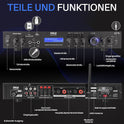 Pyle 200W Hifi Stereo Verstärker – 5-Kanal Receiver Mit Radio & Bluetooth, MP3 USB/SD/AUX, Heimkino Surround Verstärker