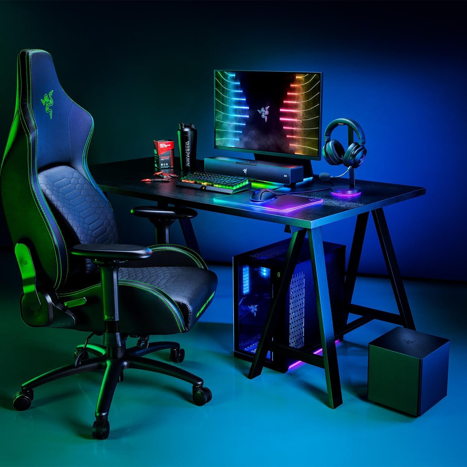 Razer Leviathan V2 - Pc-Gaming-Soundbar (Mit Dolby 5.1 Surround Sound, Leistungsstarkem Subwoofer Für Tiefe Bässe, Ideal Für Gaming, Filme Und Musik) Schwarz