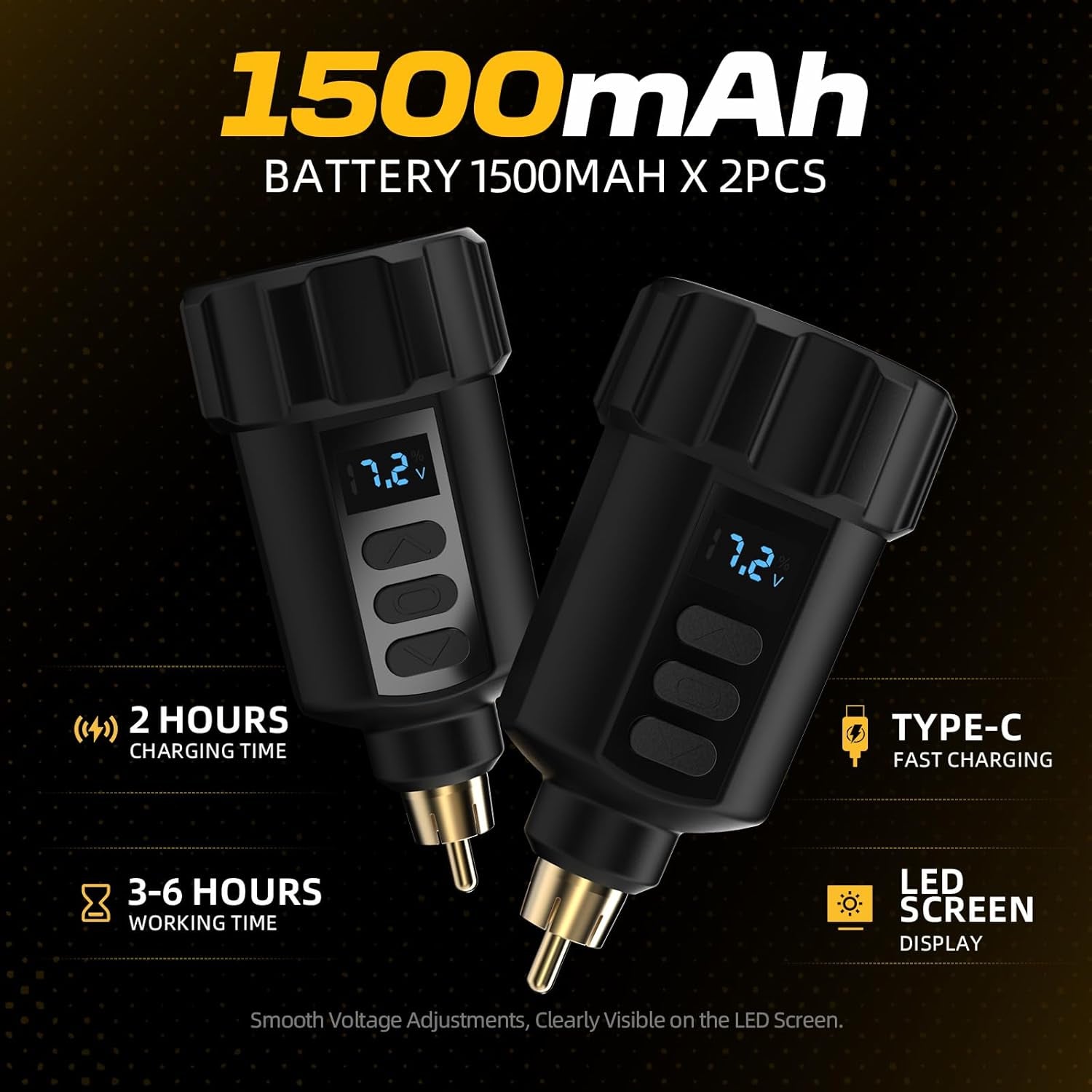 Tattoo Maschine Set Kabellos Mit 2Stk 1500Mah Led-Digitalanzeige Tattoo Akku 20Stk Tattoo Nadeln 11 Tattoo Farbe,Tattoo Starter Set Komplett Für Anfänger Und Tattoo Künstler