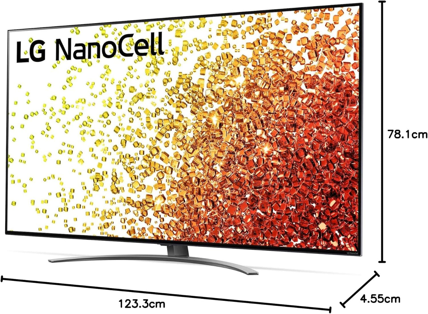 LG Electronics 55NANO759PR TV 139 Cm (55 Zoll) 4K Nanocell Fernseher (Active HDR, 60 Hz, Smart TV) [Modelljahr 2021], Schwarz