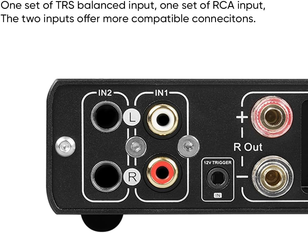 Topping PA5 II Hifi-Leistungsverstärker 100W X 100W Full Balanced Amplifiers TRS/RCA Input Desktop Home Audio Class D Amp (Schwarz)