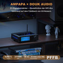 D1 2-Kanal Bluetooth Verstärker: Hifi 300W×2 Stereo Amplifier Mit HPF | Digitalem Vu-Meter | SUB Pre-Out | Symmetrischem Trs-Eingang | Klangregelung & Fernbedienung Für Heimkino- Und Regalla