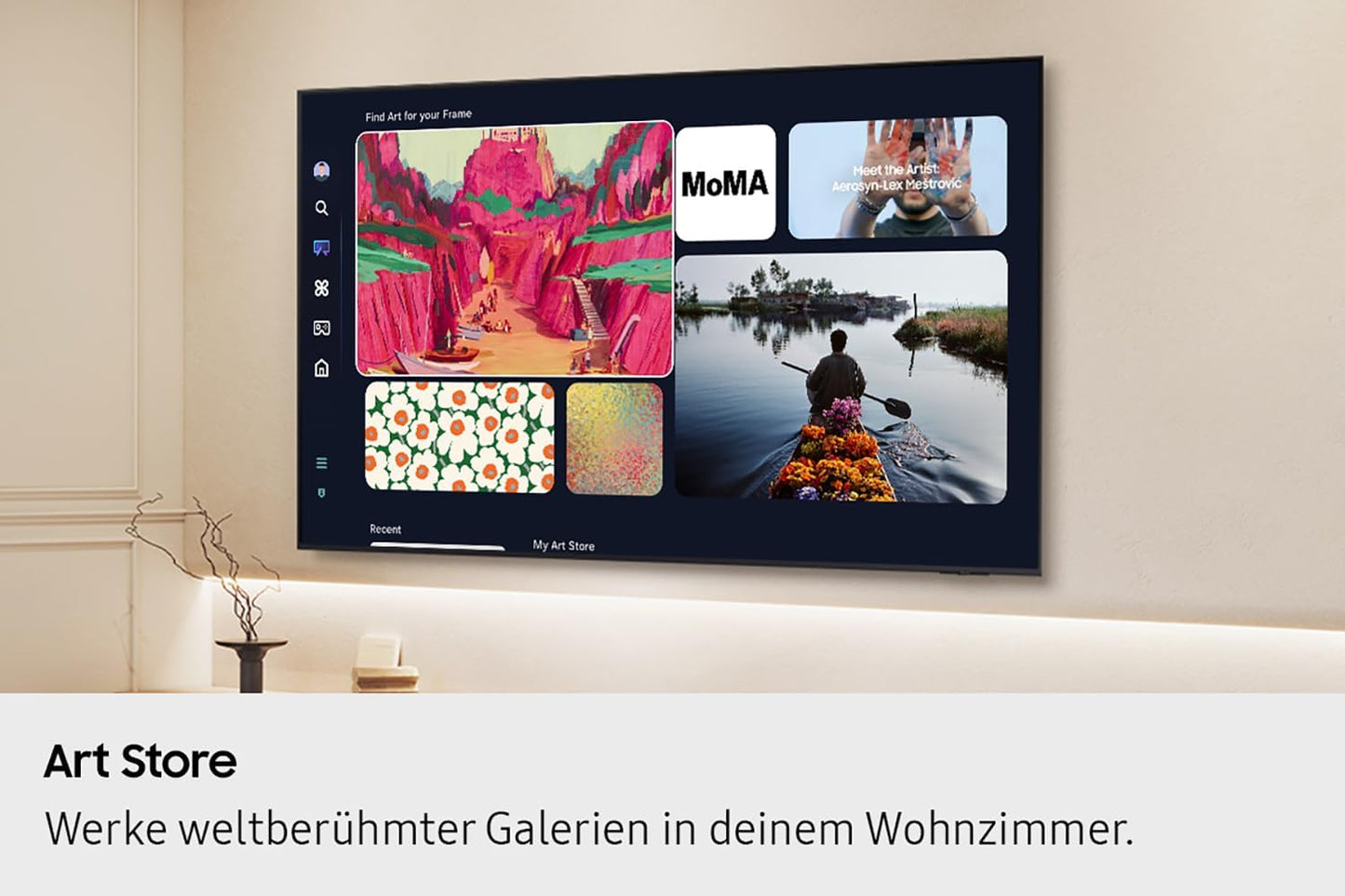 Samsung Neo QLED 8K QN900F 75 Zoll (189 Cm) Mini LED Fernseher, Antireflexion, 8K AI Upscaling, Metal Frame Design, Knox Security, Dolby Atmos, Art Store Galerie, Samsung Vision AI Smart TV