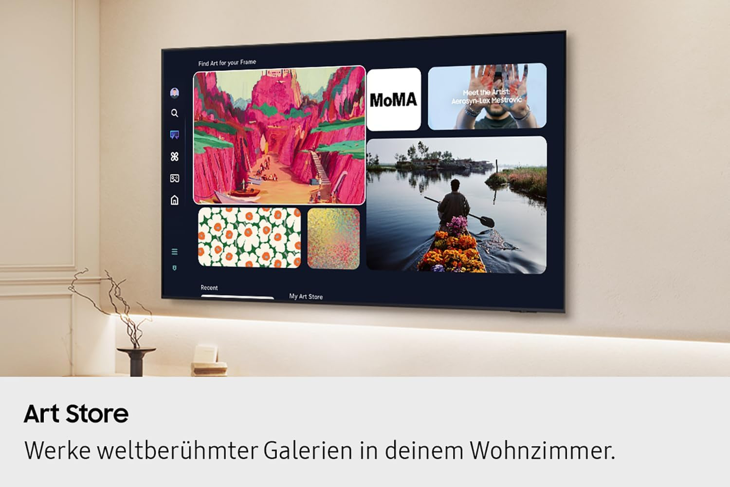 Samsung Neo QLED 8K QN900F 75 Zoll (189 Cm) Mini LED Fernseher, Antireflexion, 8K AI Upscaling, Metal Frame Design, Knox Security, Dolby Atmos, Art Store Galerie, Samsung Vision AI Smart TV
