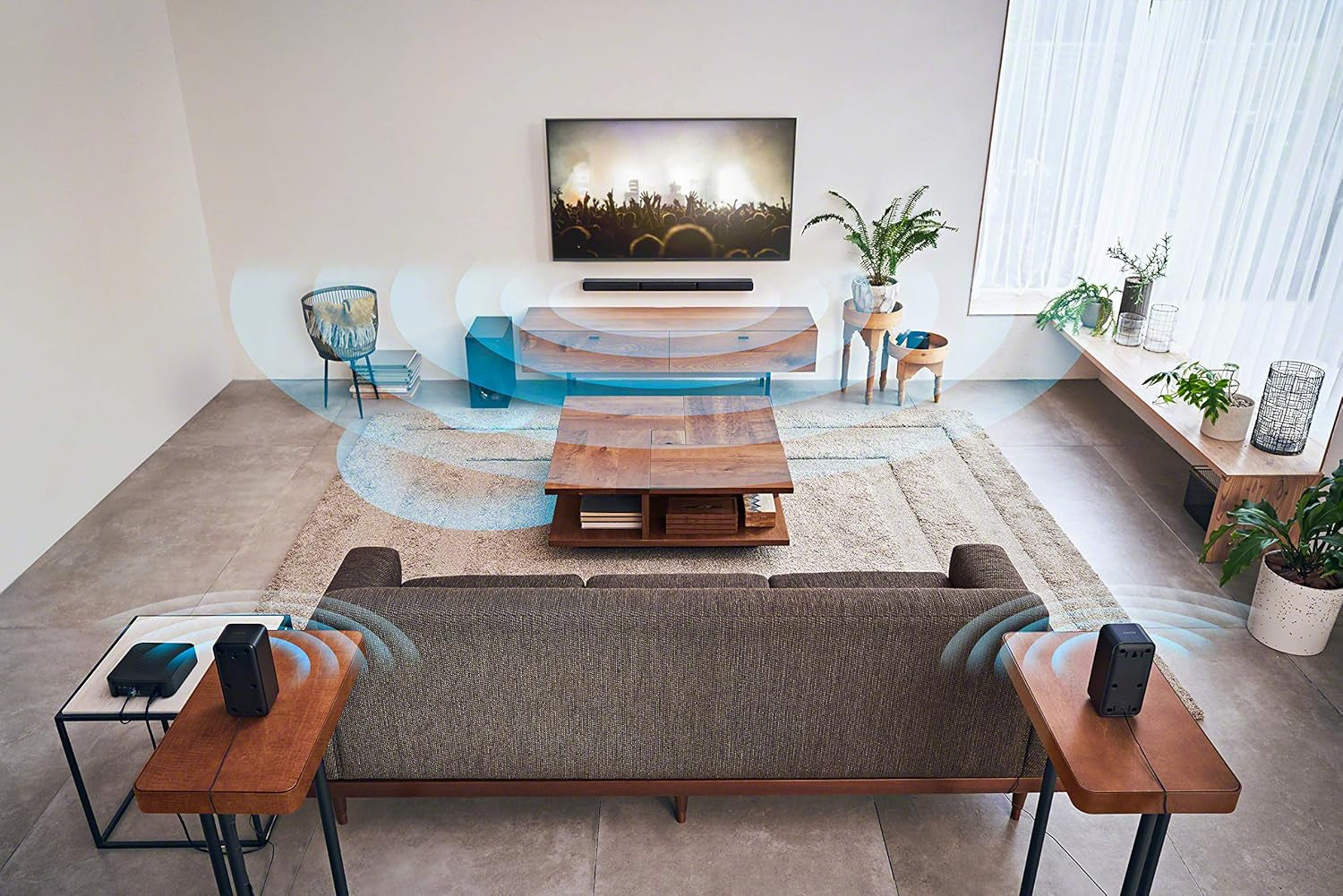 Sony HT-S40R 5.1Ch 600W Soundbar Für TV Mit Subwoofer Und Kabellosem Rear Speaker Mit Bluetooth