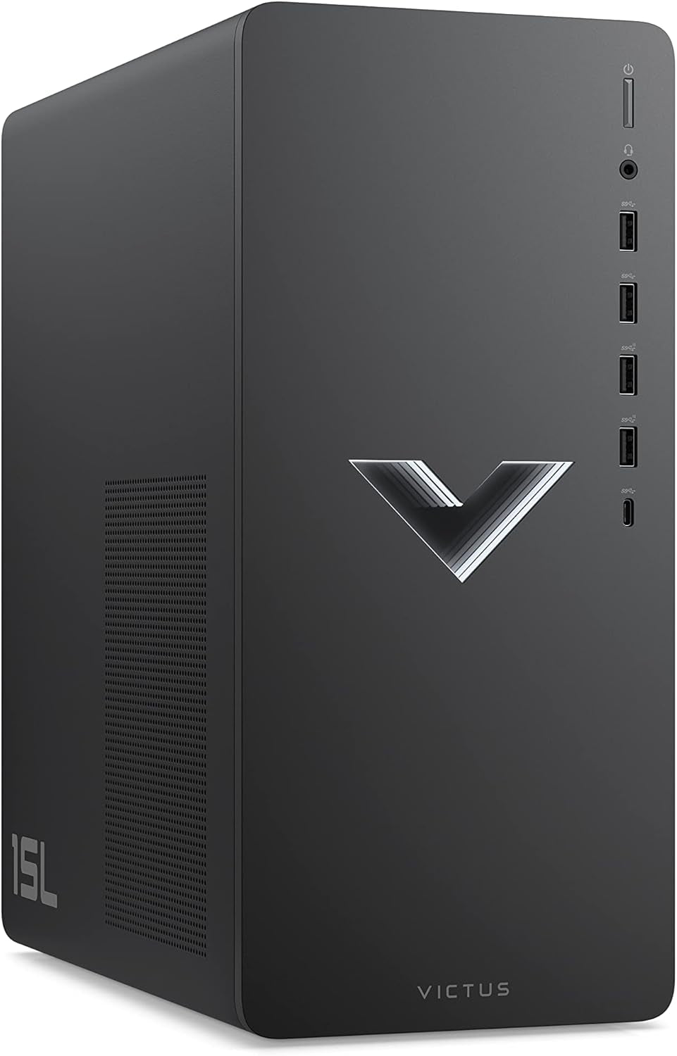HP Victus Gaming PC, Intel® Core™ I5-14400F, 16 GB DDR4 RAM, 512 GB SSD, NVIDIA Geforce RTX 4060, Windows 11 Home, Schwarz