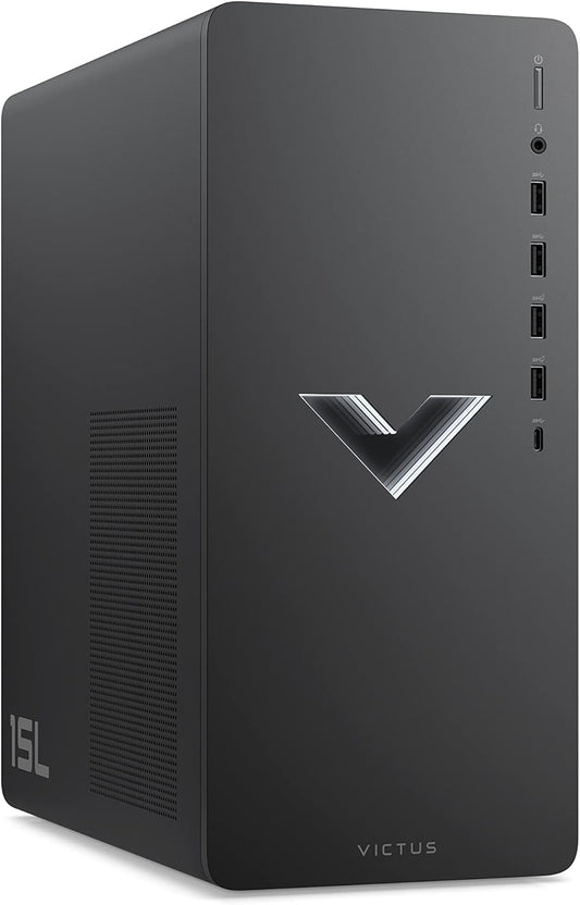 HP Victus Gaming PC, Intel® Core™ I5-14400F, 16 GB DDR4 RAM, 512 GB SSD, NVIDIA Geforce RTX 4060, Windows 11 Home, Schwarz