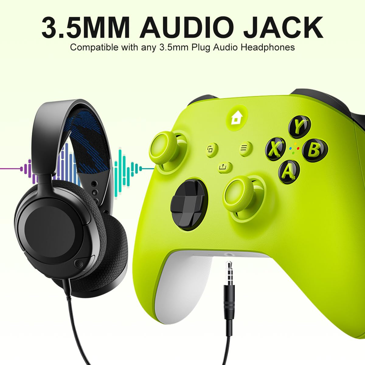 Xbox Controller Wireless Für Xbox One, Xbox Series X/S, Xbox One X/S,Wireless Controller Mit 2.4Ghz Wireless Adapter,Mit 3.5Mm Kopfhörerbuchse,Gelb
