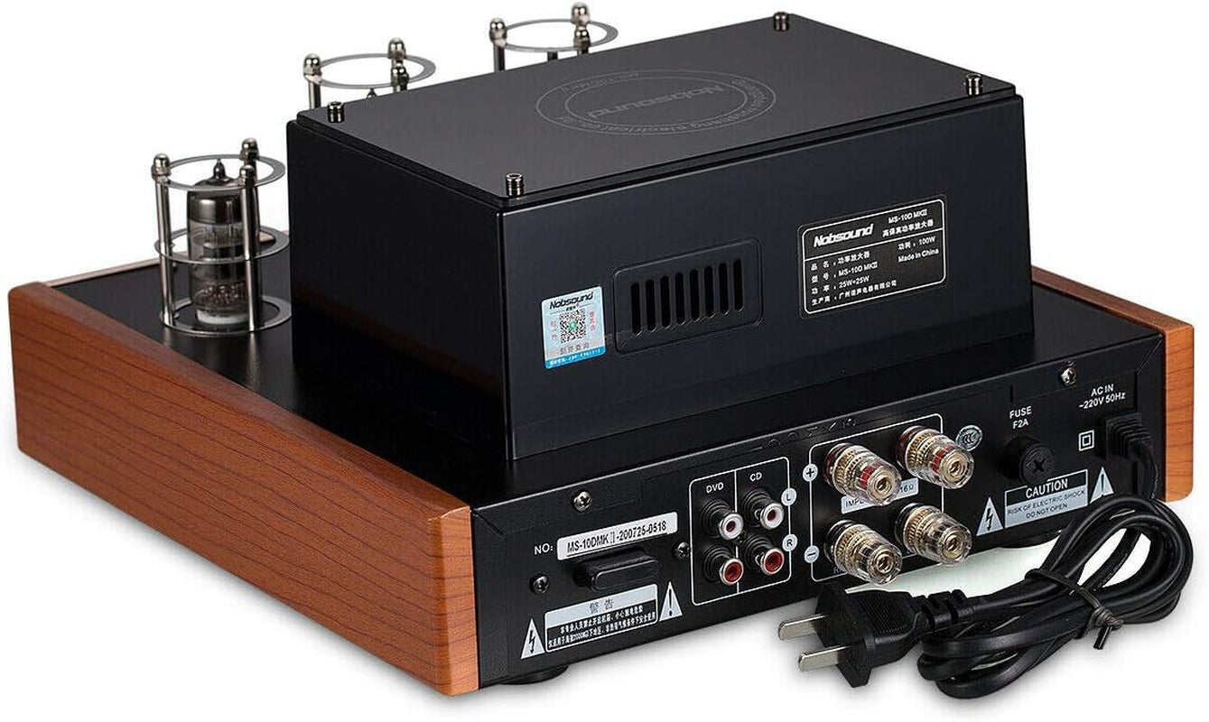 Nobsound MS-10D MKII Tube Amplifier Bluetooth/Usb/Headphone Amp Bass&Treble Hifi Verstärker Audio Receiver Stereo Röhrenverstärker