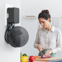 Plusacc Steckdosenhalterung Für Echo Dot 5. Generation - Wandhalterung Halterung Keine Schrauben Notwendig (Schwarz)