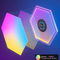 Govee LED Sechseck Hexagon Panel Gaming,10 RGBIC Smart Wandleuchte Funktioniert Mit Alexa, Google Assistant, Kreative Dekorative Wi-Fi, Musik Sync Für Gaming Beleuchtung & Zimmer Deko