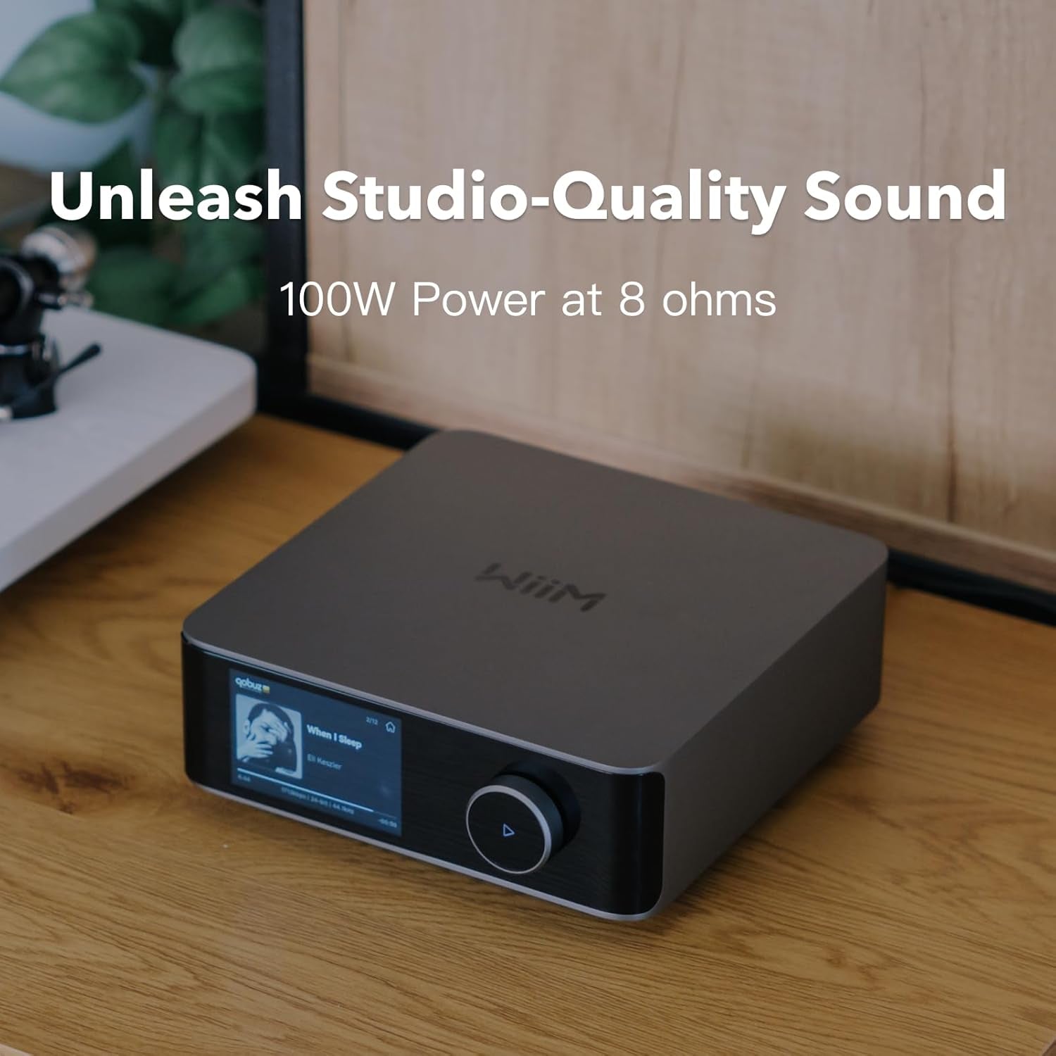 Wiim Amp Ultra Mit Voice Remote 2 | 100W Streaming-Verstärker Mit ESS ES9039Q2M DAC & Dual TI TPA3255 Amps | Integrierter Roomfit EQ & Touchscreen | HDMI ARC, Optisch, Rca-Eingänge | Space Grau