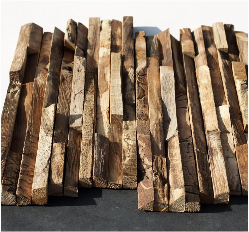 HO-1-006 - 1 Qm Teak Holz Wandverblender Wurzelholz Schwemmholz Altholz - Fliesen Lager Verkauf Stein-Mosaik Herne NRW
