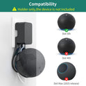 Plusacc Steckdosenhalterung Für Echo Dot 5. Generation - Wandhalterung Halterung Keine Schrauben Notwendig (Schwarz)